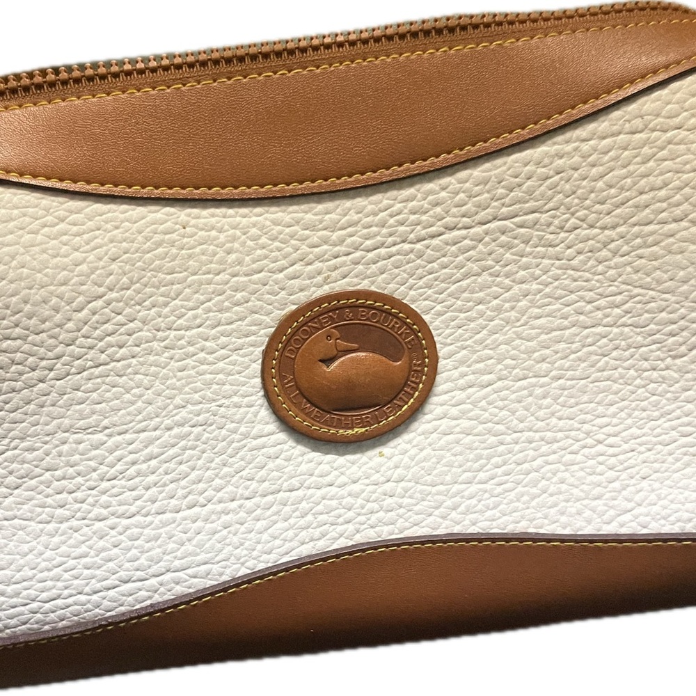 Dooney & Bourke Tan and Cream Leather Pouch